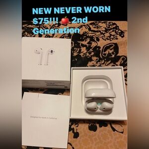 Apple AirPods, second generation brand new inbox, never worn $75